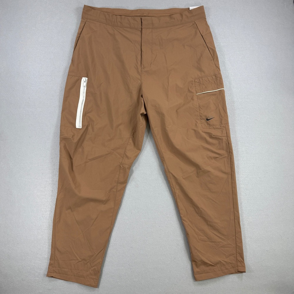 Nike Track Pants Mens 36 Brown Sportswear Style Essentials Utility Cargo Tapered